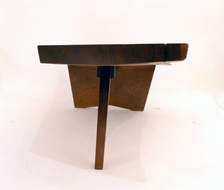 American Free-Edge Walnut Coffee Table by George Nakashima