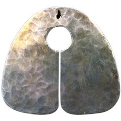 Stunning Silver "Gong" Pendant by Harry Bertoia (1915-78)