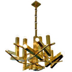 Geometric Chandelier by Gaetano Sciolari, Italy