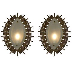 Pair of Brutalist Style Sconces