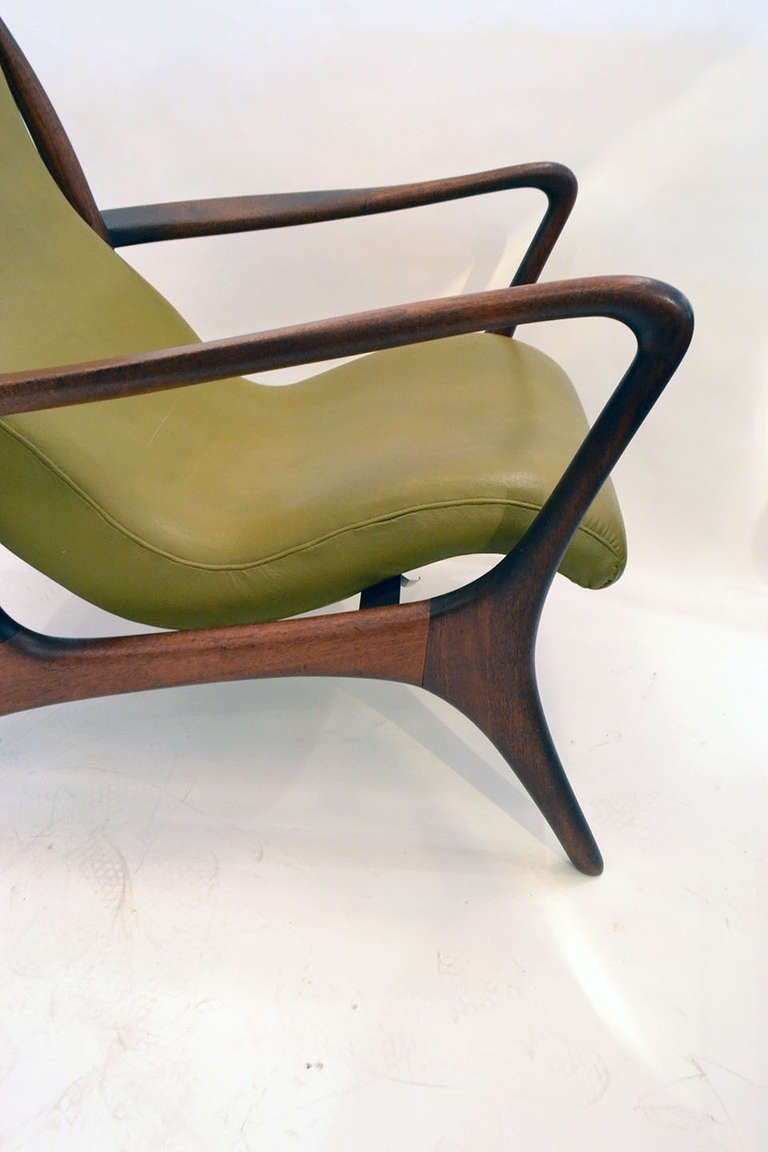 Outstanding and Stylish Lounge Chair and Ottoman by Vladimir Kagan 1