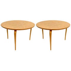 Pair of Birch Burl Tables by Bruno Mathsson, Sweden, 1960s 8