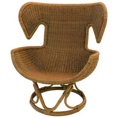 Rattan Lounge Chair by Salvatore Fiume, Italy, 1970s 9