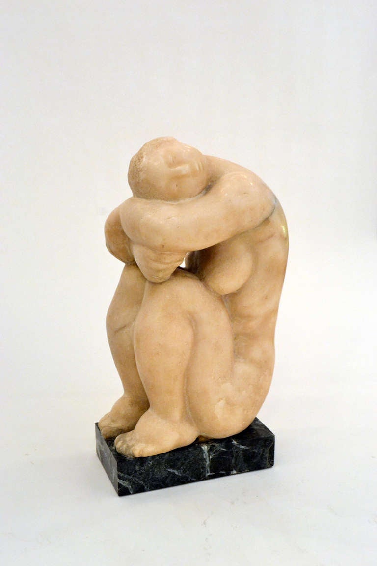 Although clearly a modernist form this striking sculpture has classical influence. A very contemplative piece by an unknown artist discovered in Milan by gallery owner Jim Elkind while on a buying trip in Italy.