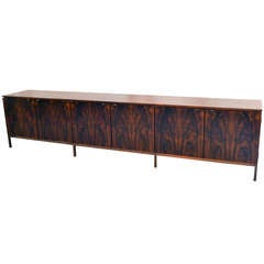 Spectacular Nine Foot Long Rosewood Knoll Credenza