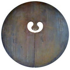 A Bronze Split Gong by Harry Bertoia