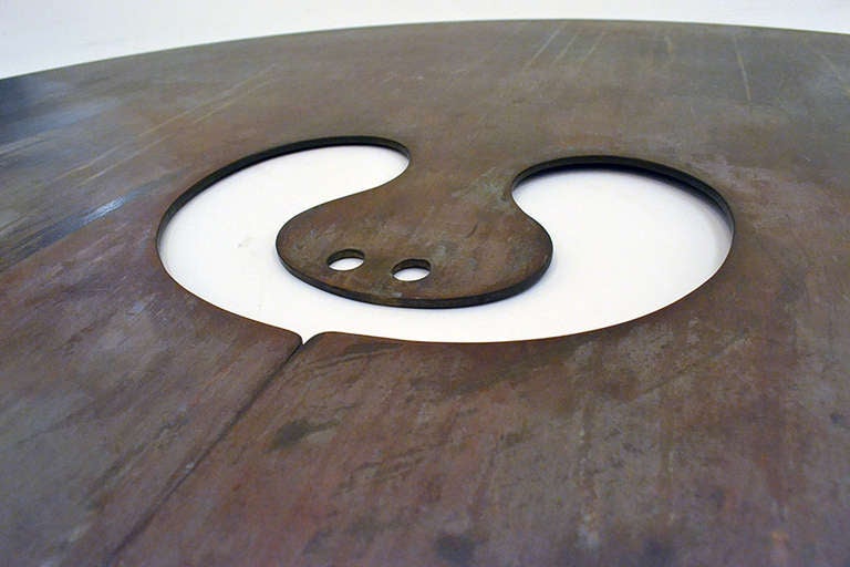 American A Bronze Split Gong by Harry Bertoia