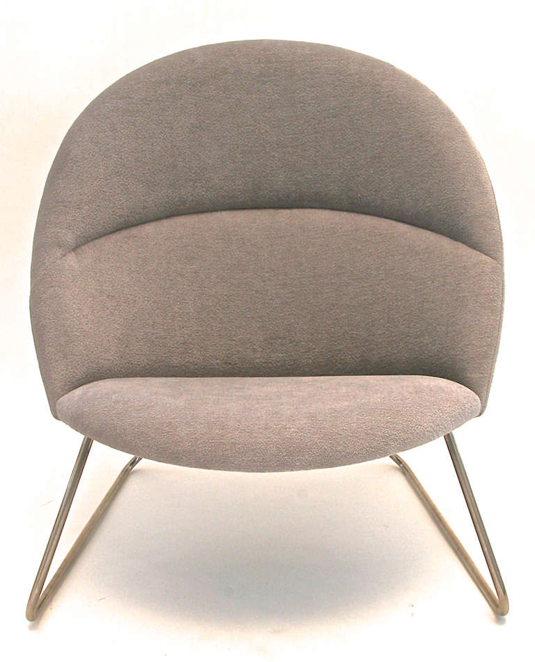 Danish Rare Chair and Footstool Designed by Nanna and Jorgen Ditzel
