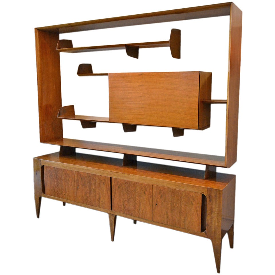 Outstanding Gio Ponti Sideboard with Bar by Singer and Sons