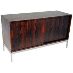 Florence Knoll Rosewood Sliding Door Credenza