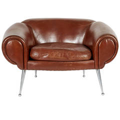 Leather Lounge Chair by Illum Wikkelsø for Aarhus Polstermøbelfabrik 6