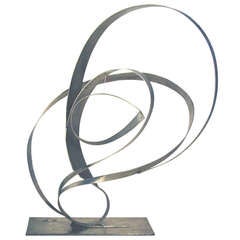 Abstract Stainless Steel Sculpture by Beverly Pepper, USA 1970s 6