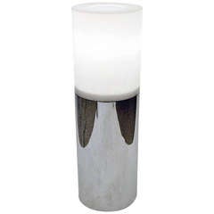 Mid-Century Lucite and Chrome Cylindrical Lamp by Sonneman, USA, 1970s 3