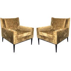 Vintage Pair of Wingback Club Chairs by Paul McCobb