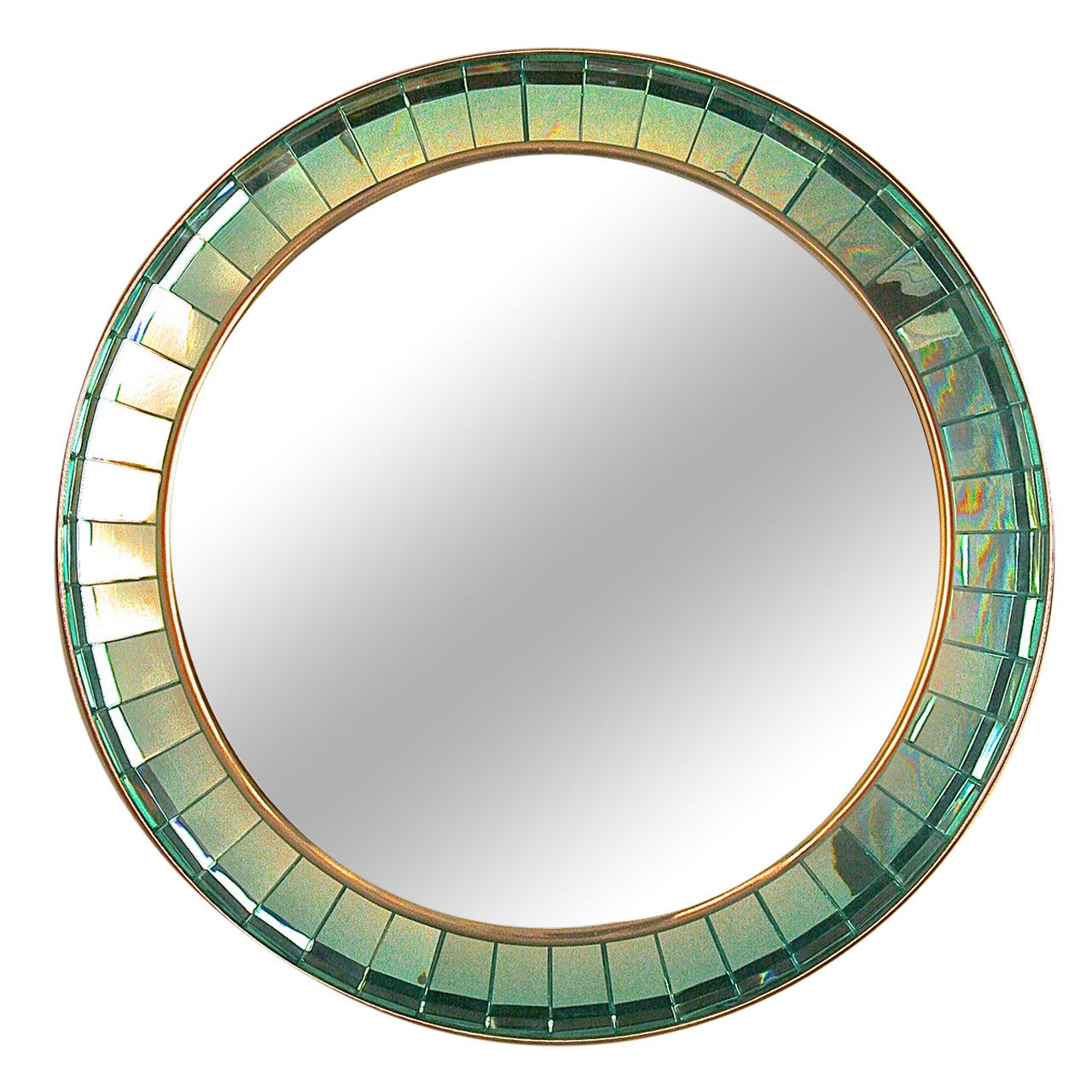 Limited Edition Hand-Cut Crystal Glass Mirror by Ghiro Studios, Italy