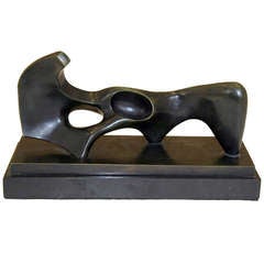 Biomorphic Reproduction Bronze Sculpture signed Moore