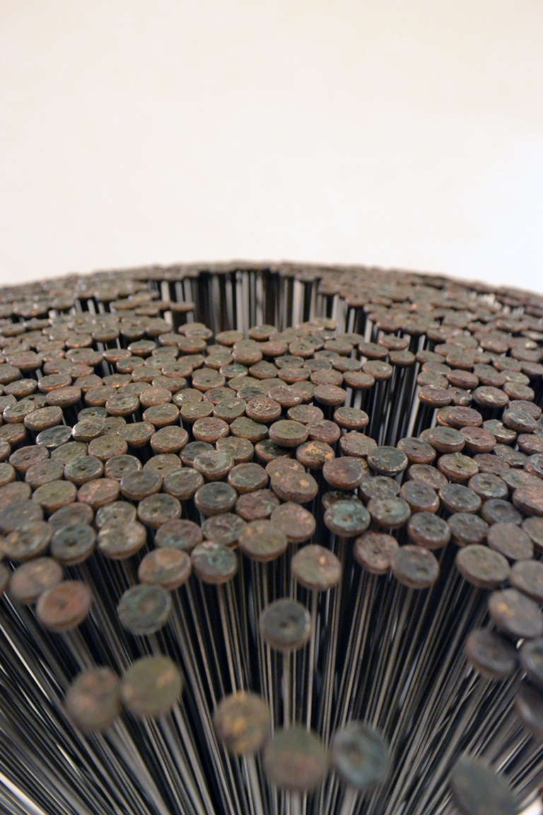 American Harry Bertoia Spray Sculpture with Rare Flat Rounded Ends, USA 1960s