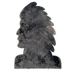 Incomparable Inscribed Profile of Native American Head