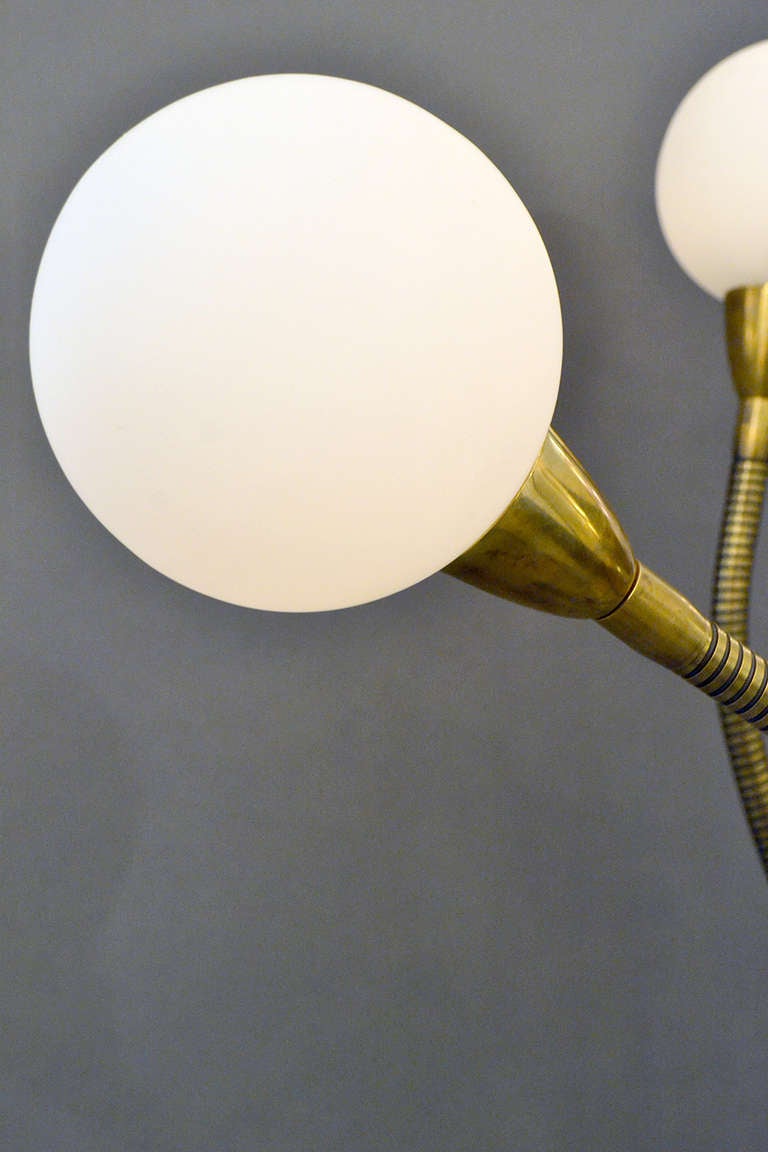 Multi Globe Articulating Floor Lamp by Reggiani, Italy, 1970s In Excellent Condition In New York, NY