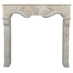 17th C. Carved Stone Mantel from Provence