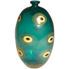 Murano-Vase von Guilio Radi für A.V.E.M. Glashütte:: Italien 1948