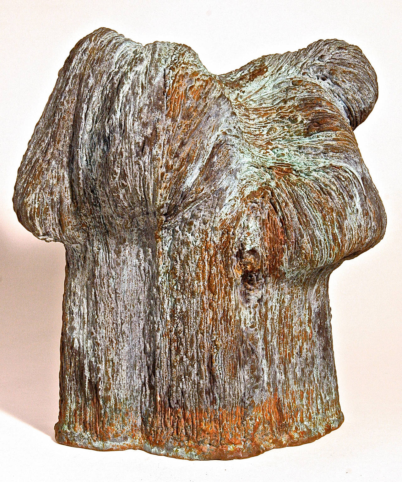 This is one of a series of sculptures that Harry Bertoia did in the 1960s and 1970s that were created by welding rods to create a unique and mysterious surface.