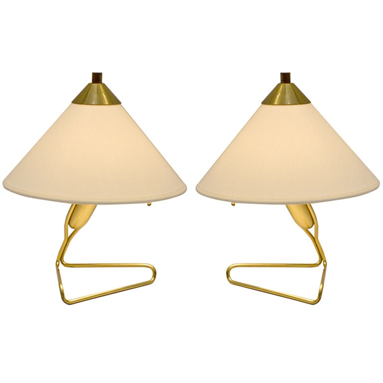 Petite Pair Of Austrian Bedside Table Lamps At 1stdibs