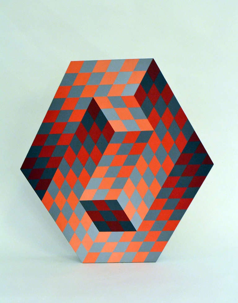 Exceptionnelle œuvre d'art optique de Victor Vasarely