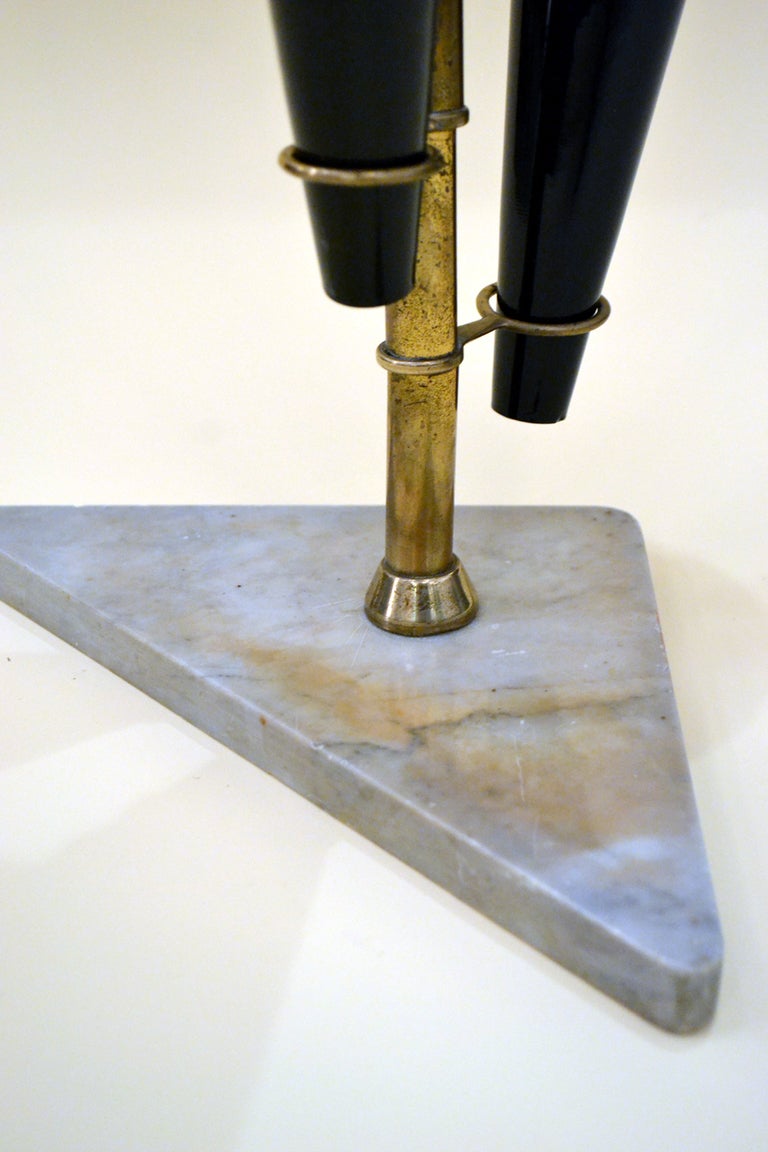 1950's Italian umbrella stand in brass and marble at 1stdibs