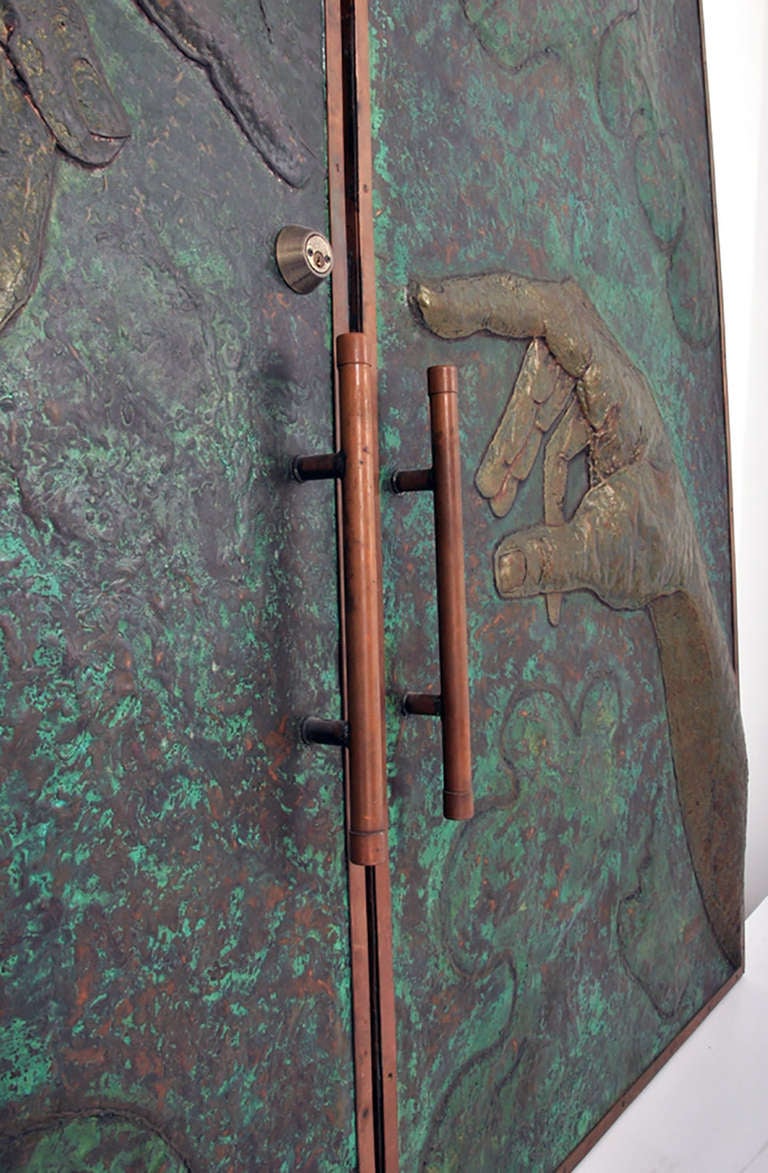 Portes allégoriques en bronze de Roy Butler:: années 1970 Excellent état à New York, NY