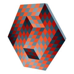 Eccezionale opera d'arte Op Art di Victor Vasarely