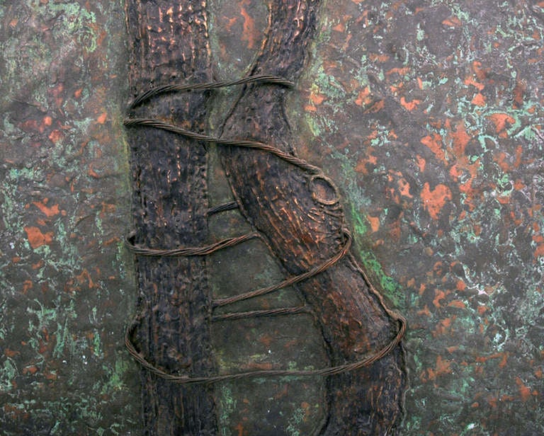 Bronze Portes allégoriques en bronze de Roy Butler:: années 1970