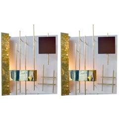 Geometric "Quadri Luminosi" Sconces by Gio Ponti