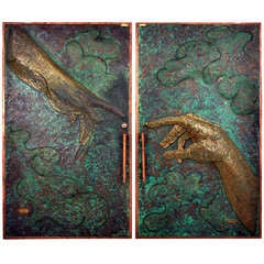 Portes allégoriques en bronze de Roy Butler:: années 1970