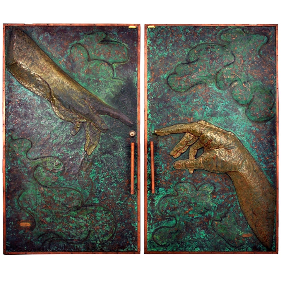 Portes allégoriques en bronze de Roy Butler:: années 1970