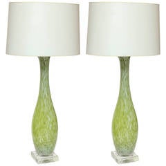 Pair of Tall Murano Table Lamps