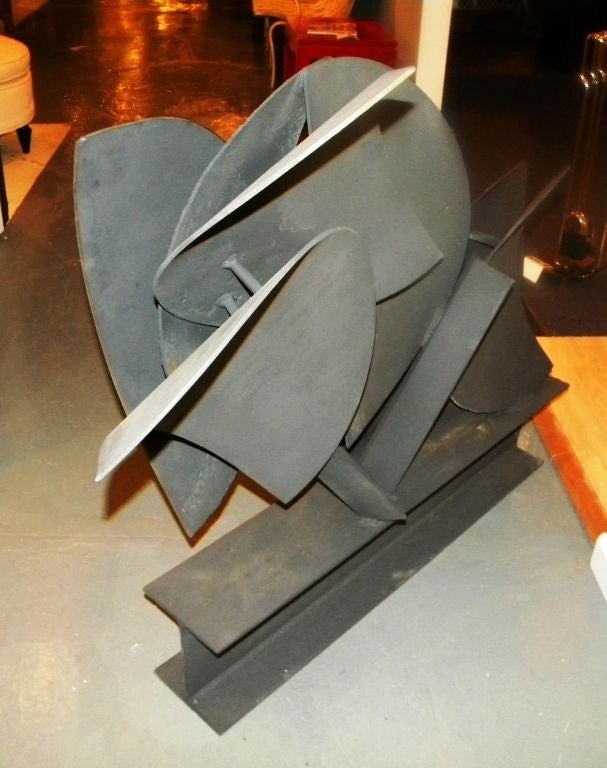 Large Steel Outdoor Sculpture In Excellent Condition For Sale In New York, NY