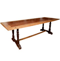 Ironwood Framed Mahogany Dining Table with Rosewood Legs