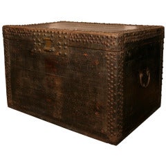 Elmwood Trunk with Iron Fittings