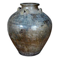 Antique Ceramic Glazed Export Jar