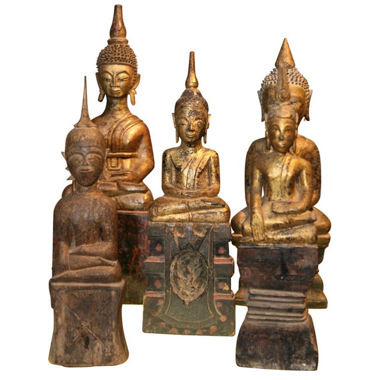 Wood Carved Seated Buddhas For Sale