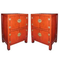 Antique Pair of Two-Level Chests
