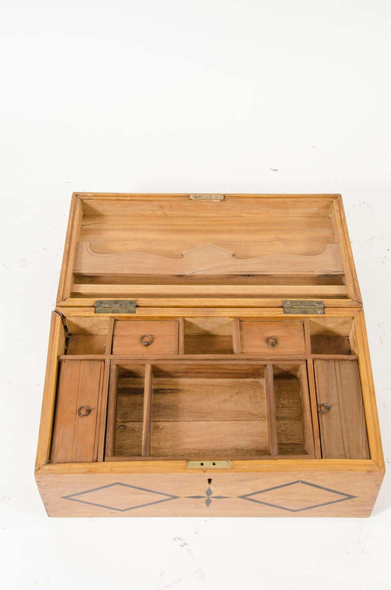 Satinwood Cash Box w/ Ebony Inlay