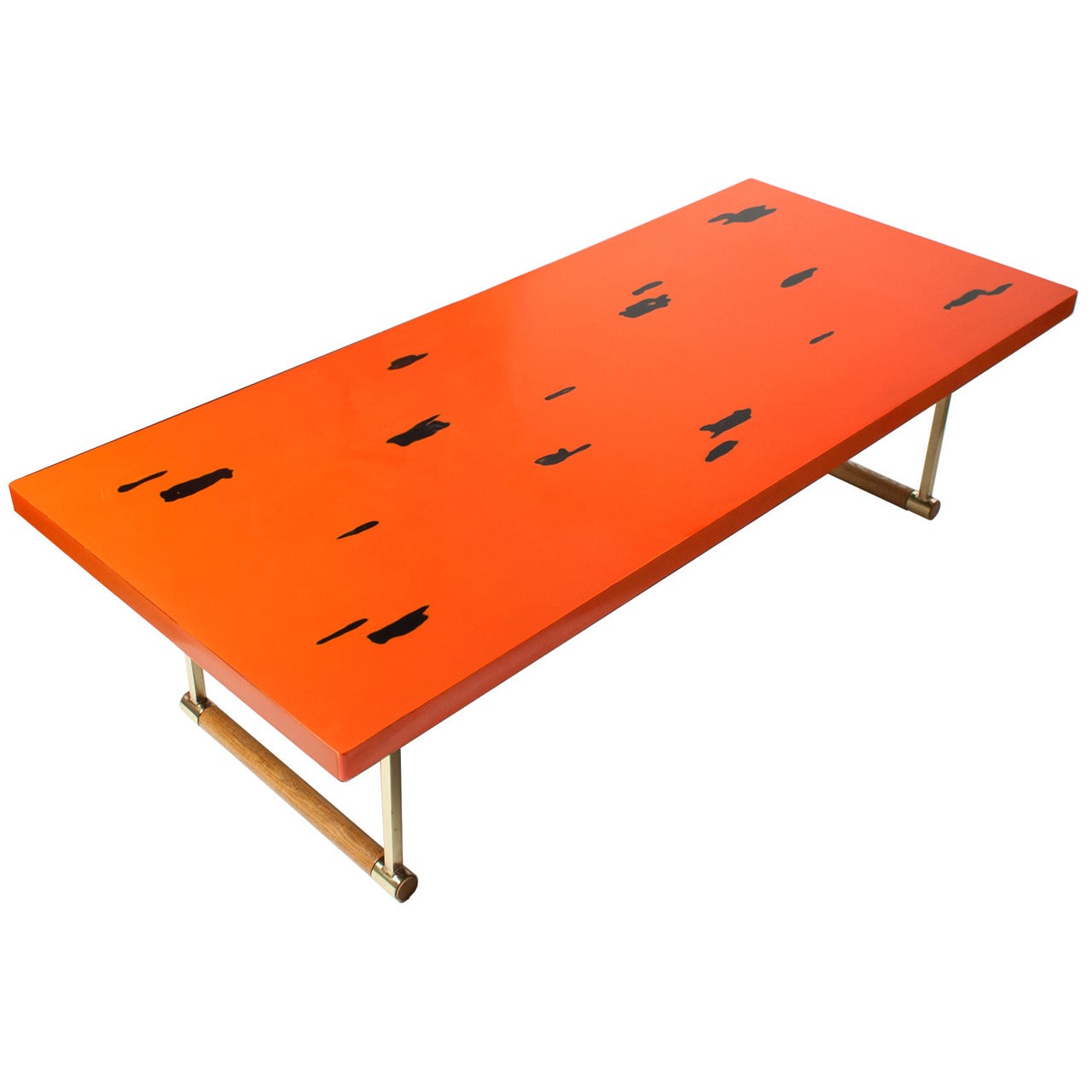 Japanese Lacquered 1950s Coffee Table