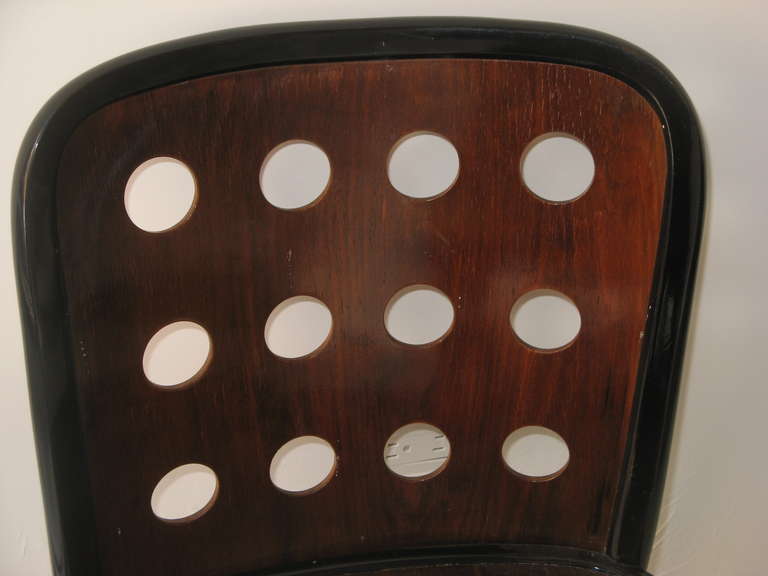 Austrian Four Josef Hoffmann Chairs, # 811, with Perforated Back