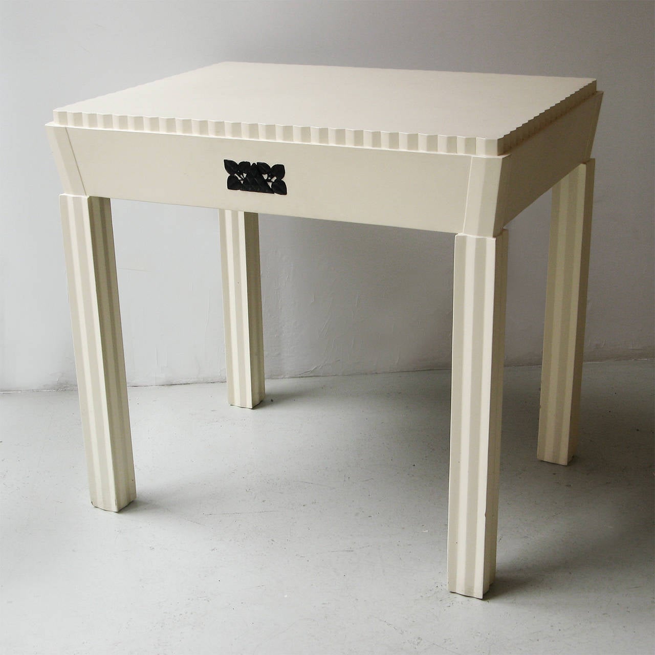Josef Hoffmann Attributed Vienna Secession White Lacquered Desk, circa 1910