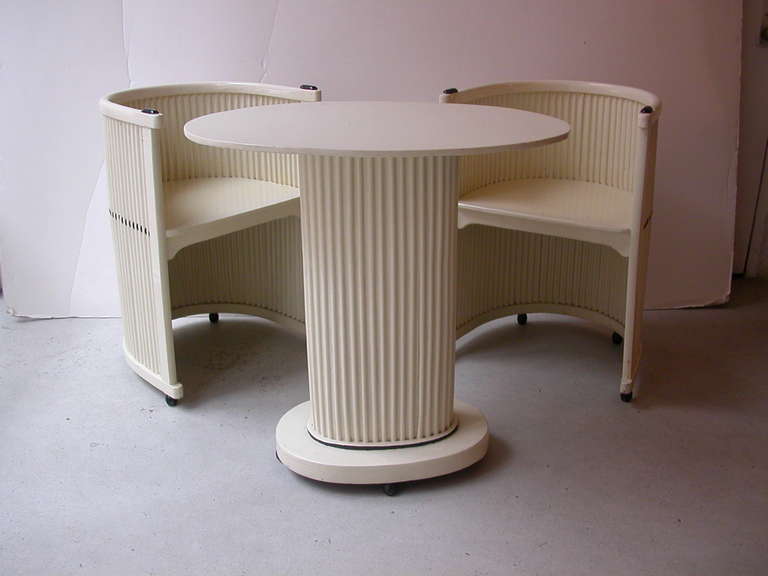 Vienna Secession Hans Gunther Reinstein Pair of White Armchairs Circa 1911