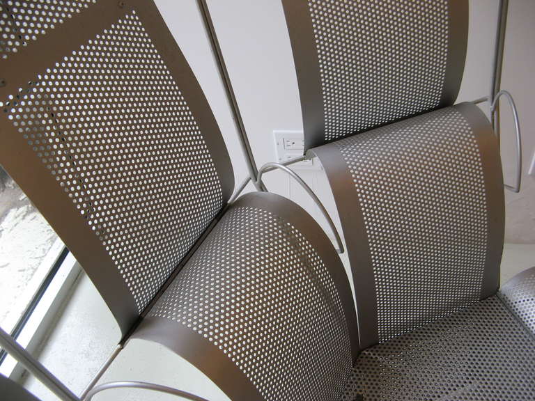 Teruaki Ohashi Oversized Perforated Aluminum Chair In Good Condition In New York, NY
