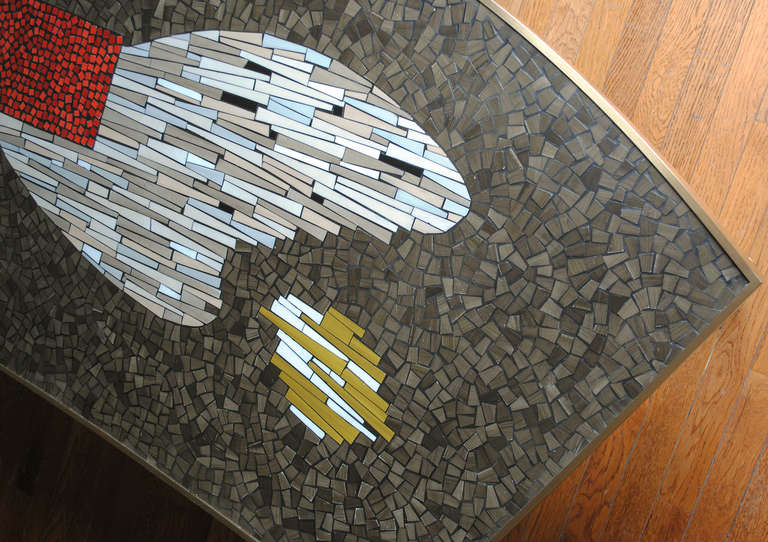 Mid-Century Modern Artistic Ceramic Mosaic Coffee Table