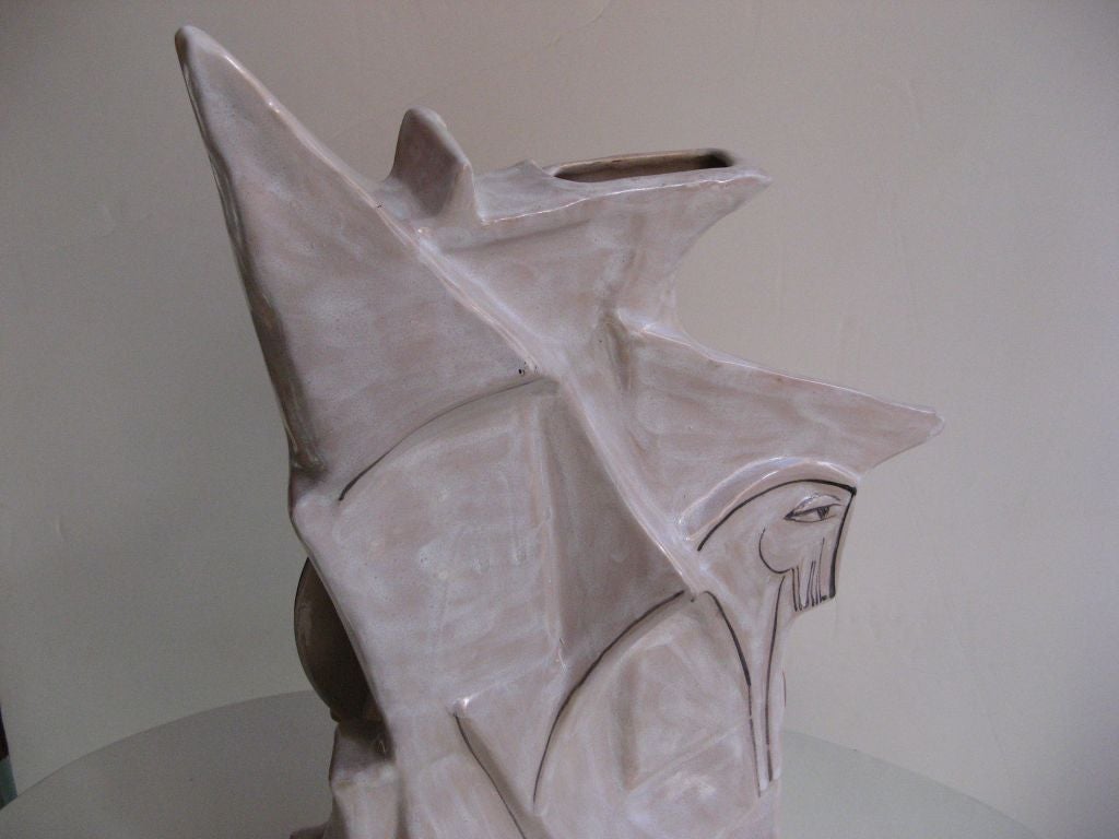 Ceramic Pair of fantastic sculptural vases by Elio Schiavon